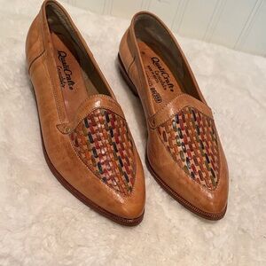 Vintage QualiCraft Casualaire Leather Loafers with Multicolor Detail Size 7B